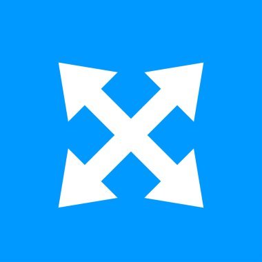 tam ekran işareti simgesi. ok simgesi. 