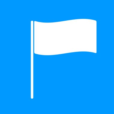 Bayrak simgesi. Yer belirleyici sembol. Düz tasarım biçimi.