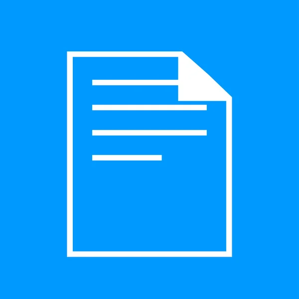 Document icône feuille de papier vecteur. design plat — Image vectorielle