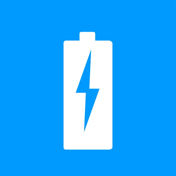 Illustration de l'énergie de charge vectorielle de signe de batterie plate — Image vectorielle