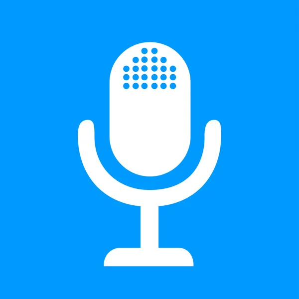 Microphone web icon, flat design — Stock Vector