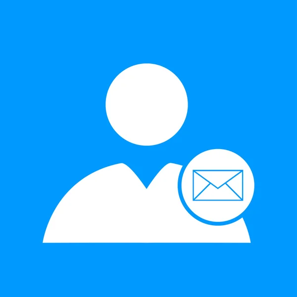 User icon, Envelope Mail , vector illustration. — Stock Vector