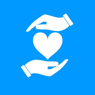 Vector Icon - kalp tutan eller