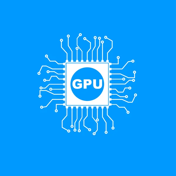 Circuit board  icon. Technology scheme square symbol — Stock Vector