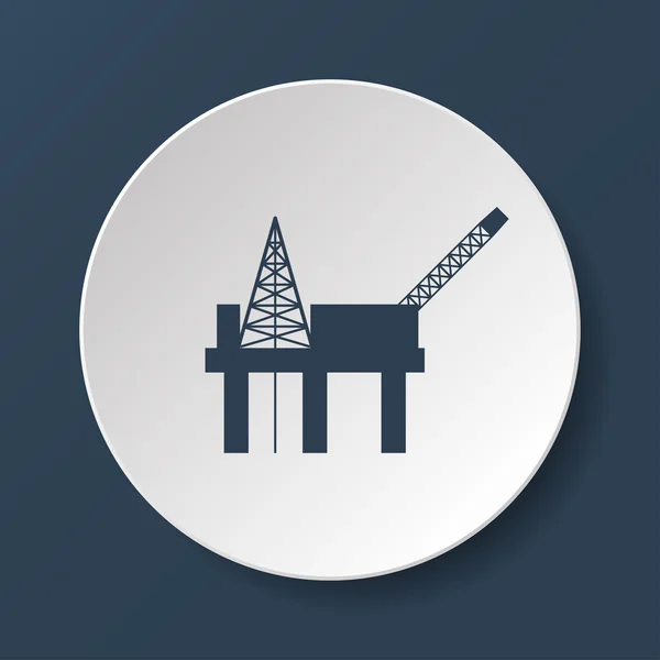 Icono de plataforma petrolera — Vector de stock