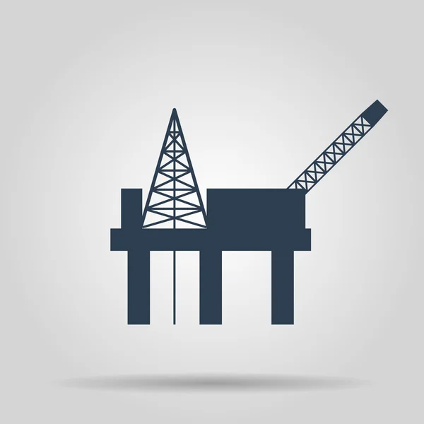 Icône plateforme pétrolière — Image vectorielle