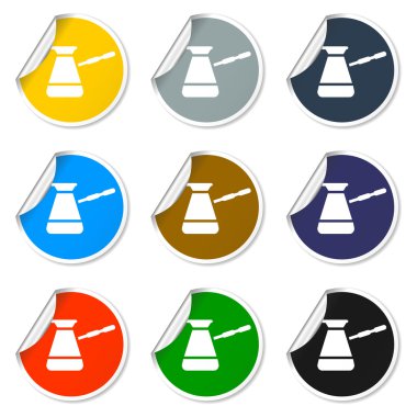 Turk simgesi. Kahve sembolü. Düz vektör çizim