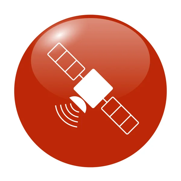 Ícone de satélite com sombra longa —  Vetores de Stock