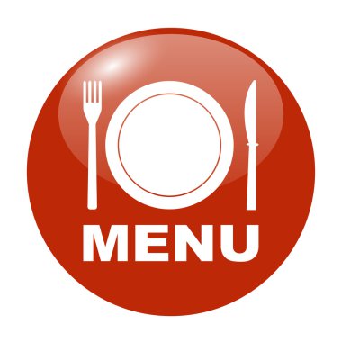 çatal bıçak takımı işareti ile menü 