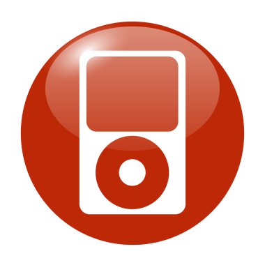 taşınabilir kitle iletişim araçları oyuncu simgesi. düz tasarım stili. vektör eps 10.