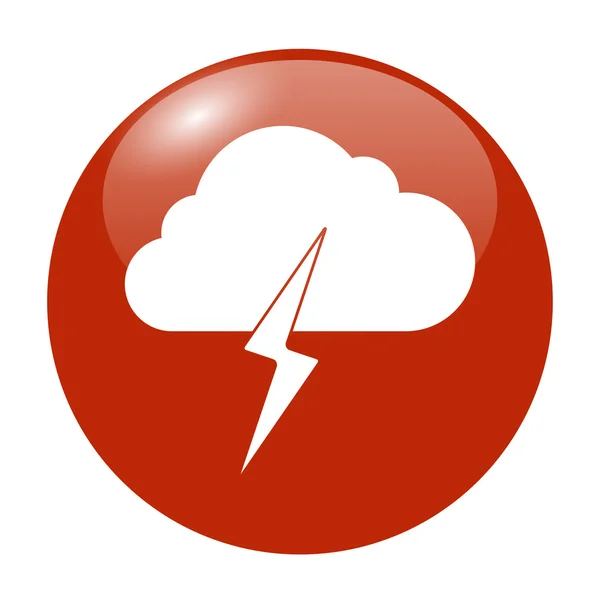 Fulmine meteo linea piatta icona infografica modello illustrazione per web o brochure — Vettoriale Stock