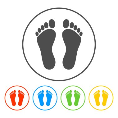 ayak izi - vektör simgesi