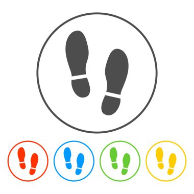 Ayak ayakkabı icon.shoes baskı icon.vector illüstrasyon Künye