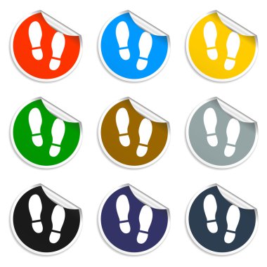 Imprint soles shoes icon.shoes print icon.vector illustration clipart