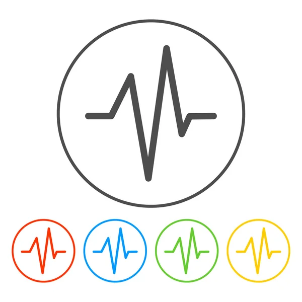 Herzschlag, Kardiogramm, medizinisches Symbol - Vektor — Stockvektor