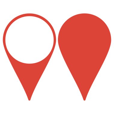 Harita imleci düz simge, vektör illüstrasyonu. Düz tasarım biçimi