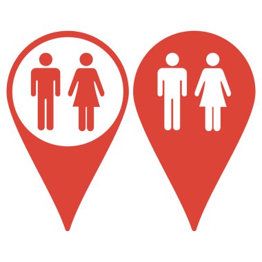 erkek ve kadın simgeler vektör, 