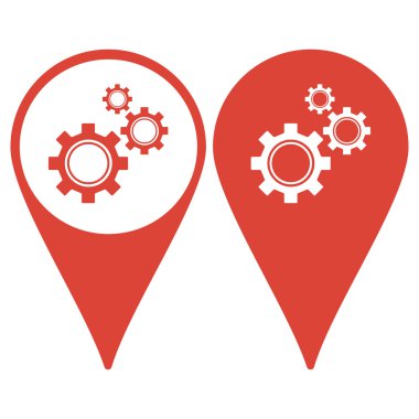 Vites simgesi, vektör çizimi. Düz tasarım biçimi.