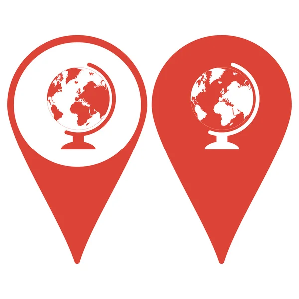 Geography school earth globe web icon. vector illustration. — Stock Vector