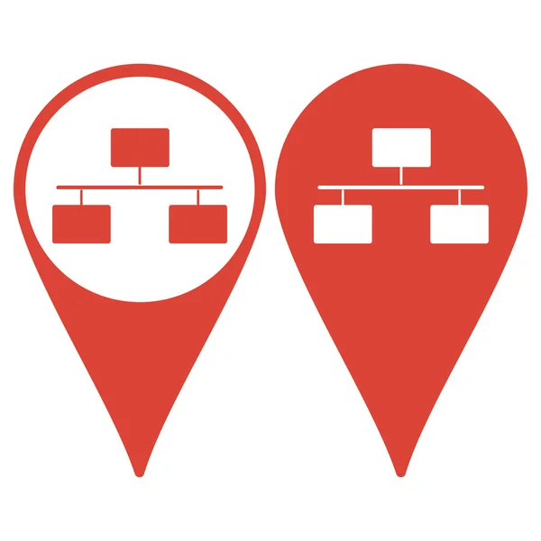 Local area network icon. Flat — Stock Vector