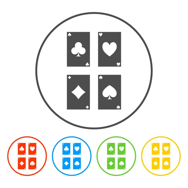Playing cards icon — Stock Vector