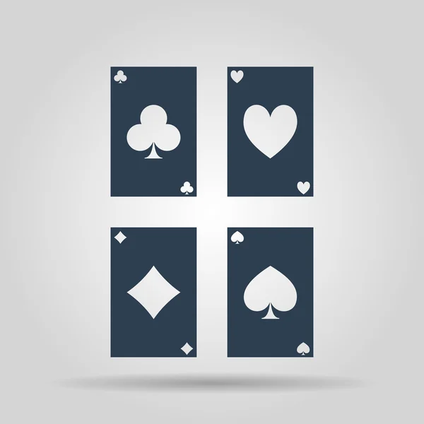 Jugar a las cartas icono — Vector de stock