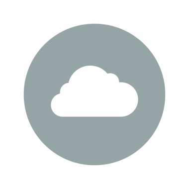 bulut simgesi, vektör illüstrasyonu. 