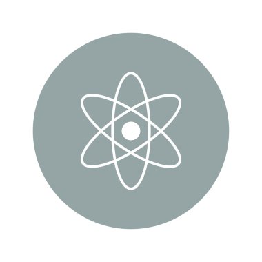 soyut fizik bilim modeli simgesini, vektör çizim. 