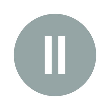 Duraklat düz web simgesi