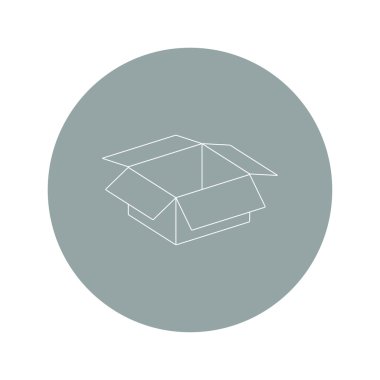 kutusu vektör çizim. düz tasarım stili