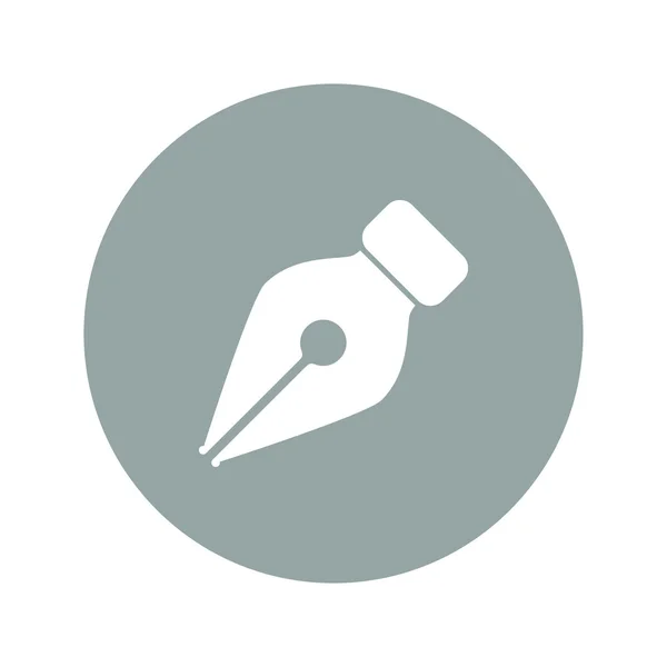 Izole mürekkep kalem simgesi — Stok Vektör