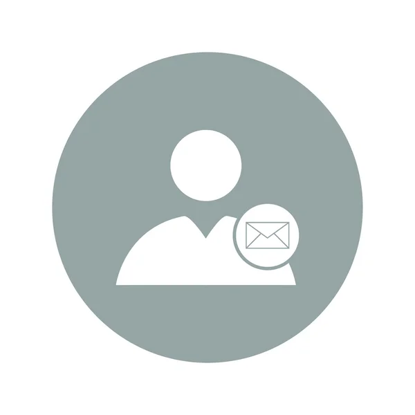 Icono del usuario, sobre de correo, ilustración del vector . — Vector de stock