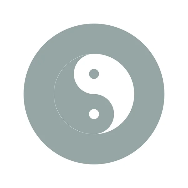 Símbolo Yin Yang - Ilustración vectorial en blanco y negro . — Archivo Imágenes Vectoriales