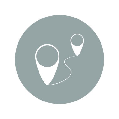 Harita imleci düz simge, vektör illüstrasyonu. Düz tasarım biçimi