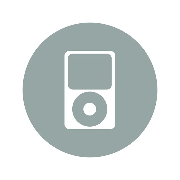 Icono de reproductor multimedia portátil. Estilo de diseño plano. Vector EPS 10 . — Vector de stock