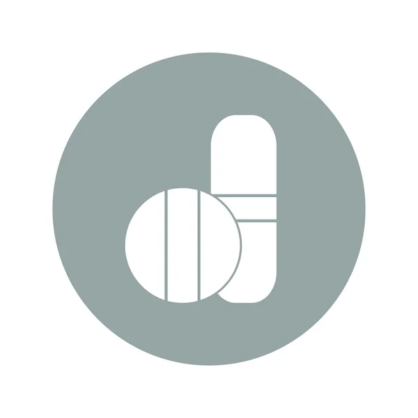 Icono de signo de píldora médica. Vector . — Vector de stock