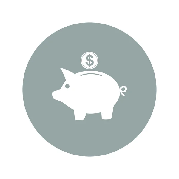 Vector piggy bank pictogram — Stockvector