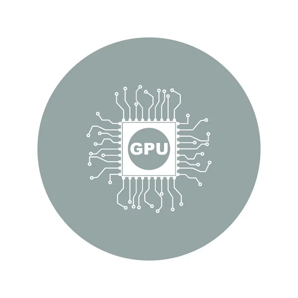 Circuit board  icon. Technology scheme square symbol — Stock Vector