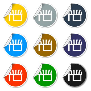 Simge, modern düz tasarım mağaza