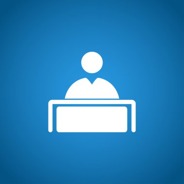 iş adamının düz simgesi