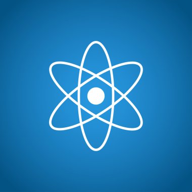 soyut fizik bilim modeli simgesini, vektör çizim. 