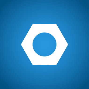 vektör somun düz simgesi 