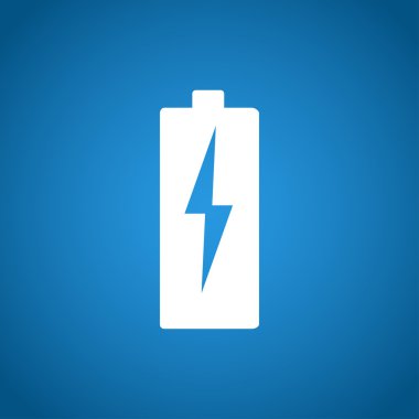 Düz pil işareti vektör enerji şarj gösterimi 