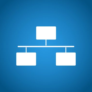 Yerel ağ simgesi. düz 