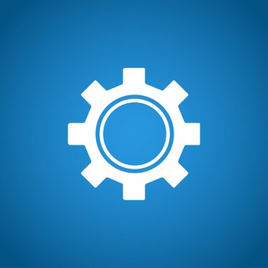 Vites simgesi, vektör çizimi. Düz tasarım biçimi.