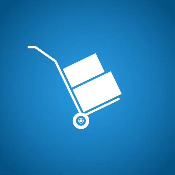 Carriola per il trasporto di merci, icona web . — Vettoriale Stock