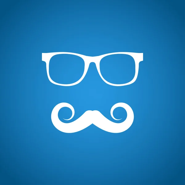 Mustache y gafas icono del vector . — Archivo Imágenes Vectoriales