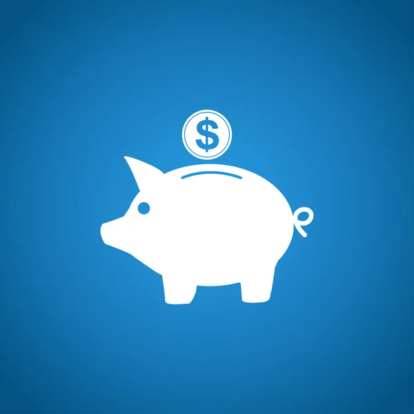 Vector piggy bank pictogram — Stockvector