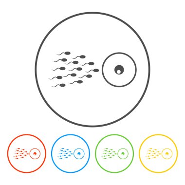 Sperm ve yumurta hücreleri ince çizgi simgesi