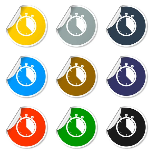 Stopwatch icon, vector illustration. Flat design style, — Stock Vector